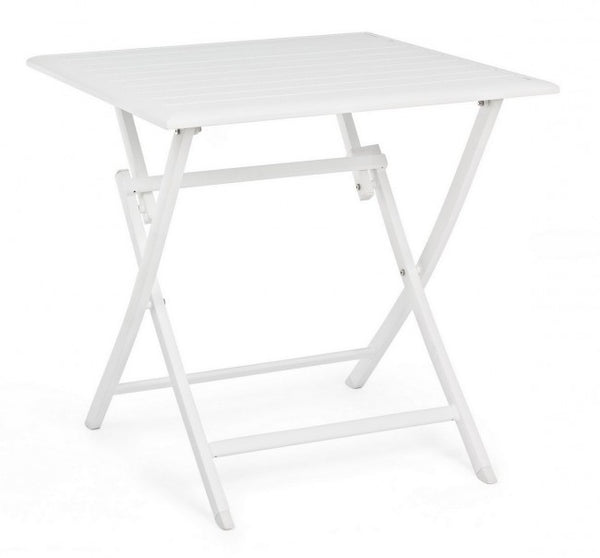 Tavolo Pieghevole da Giardino 70x70x71h cm Elin Bianco prezzo