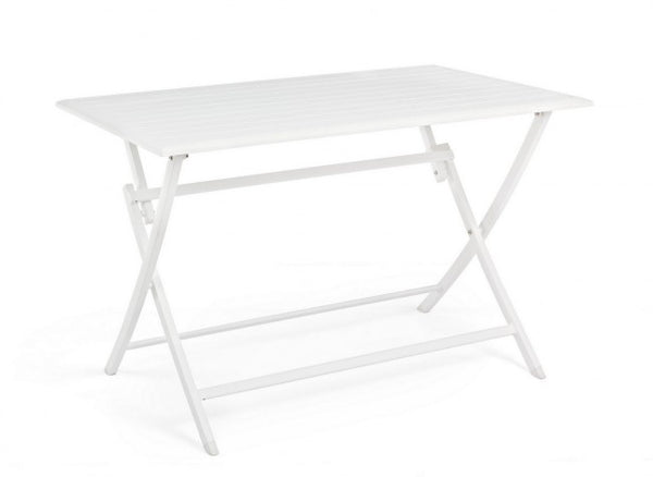 Tavolo Pieghevole da Giardino 110x70x71h cm Elin Bianco sconto