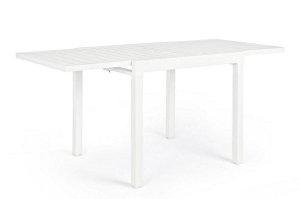 Tavolo Allungabile da Giardino 83-166x80x75h cm Pelagius Bianco sconto