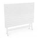 Tavolo Pieghevole da Giardino 110x70x71h cm Elin Bianco-5