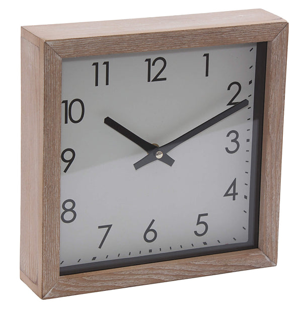 sconto Orologio da Parete 25x25 cm in Mdf Cornice: legno