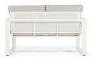 Divano 2 Posti 134x78x84h cm con Cuscini Merrigan Bianco-5