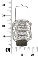 Lanterna Oxy Ø20,5x32,5 cm in Ferro e Vetro Nero-5