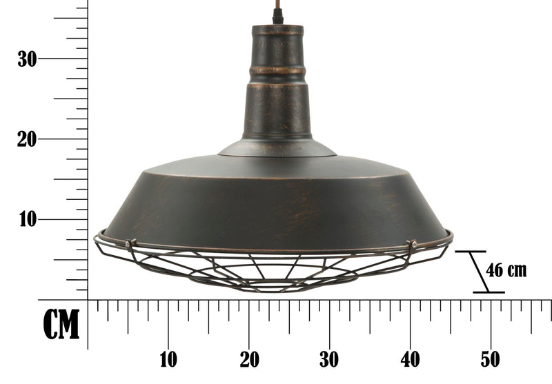 Lampadario Industry Ø46x32 cm in Ferro-10