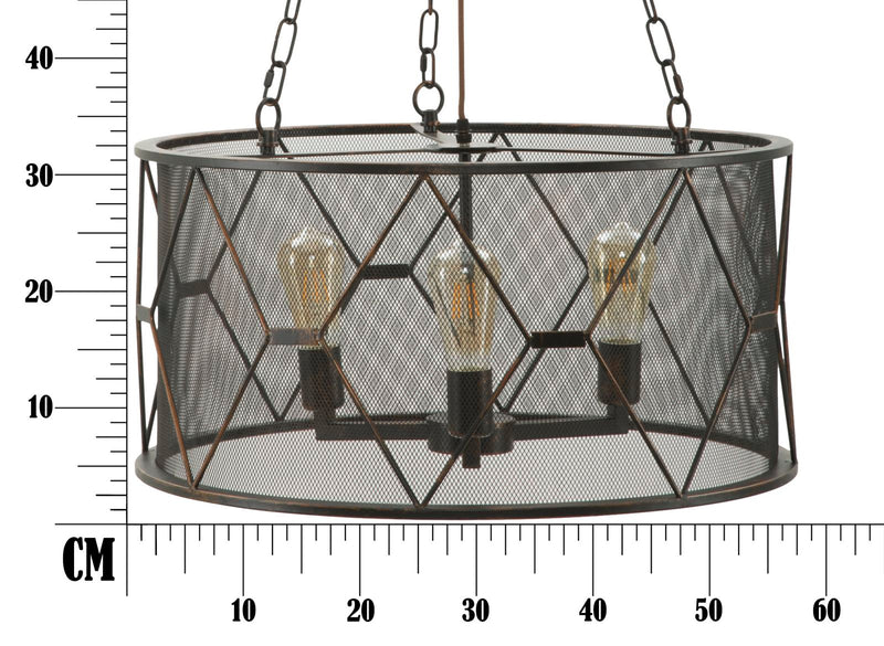 Lampadario Gothic Ø60x30 cm in Ferro-9