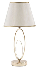 Lampada da Tavolo Glam Flush Ø24x47 cm in Ferro e Poliestere Oro e Crema-1