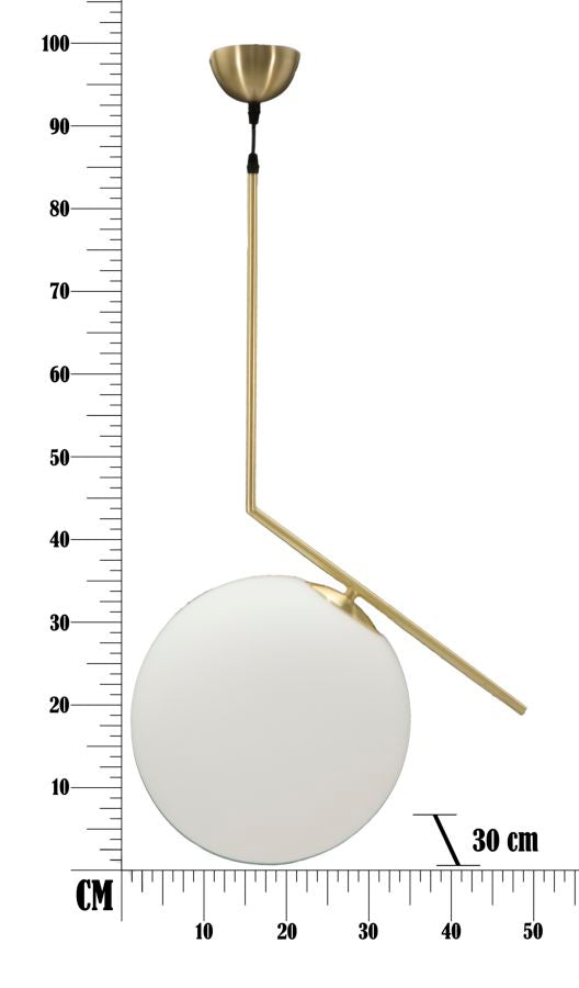 Lampadario Glamy 50x30x100 cm in Ferro e Vetro Bianco e Oro-8