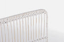 Set 4 Sedie 45x55x85 cm Metal Rattan in Fibre Naturali Bianco-5