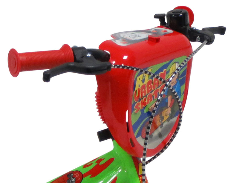 Bicicletta per Bambino 14" 2 Freni  Urban Skate Verde-4