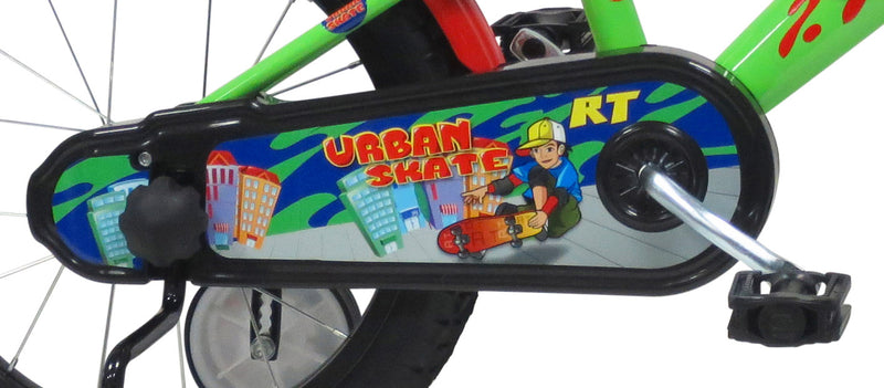 Bicicletta per Bambino 16" 2 Freni  Urban Skate Verde-6