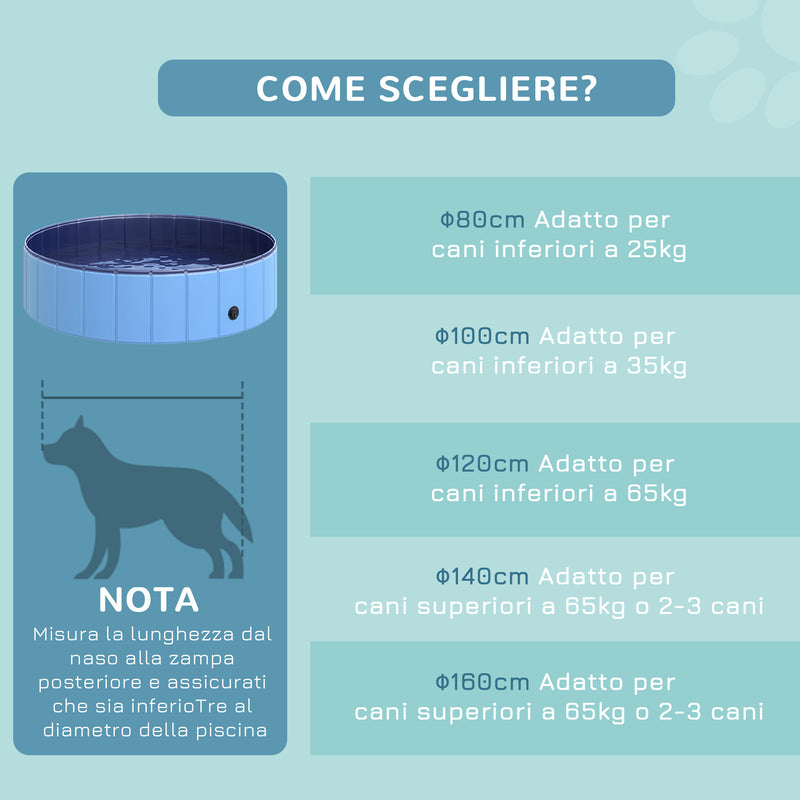 Piscina per Animali Domestici in Plastica Bordo Stabile 120x30 cm Blu -9