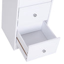 Mobiletto Bagno Cassettiera 3 Cassetti in Legno 30x30x68.5 cm  Floreare Bianco-8