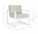 Set 2 Poltrone 74x78x84h cm con Cuscini Merrigan Bianco -4