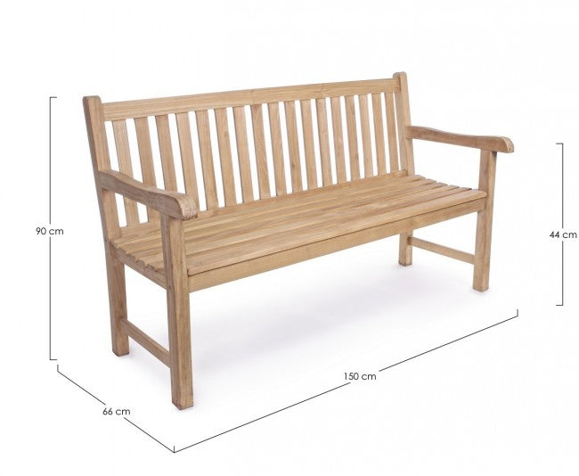 Panca 2 Posti 150x66x90h cm Linda Teak 150 -2