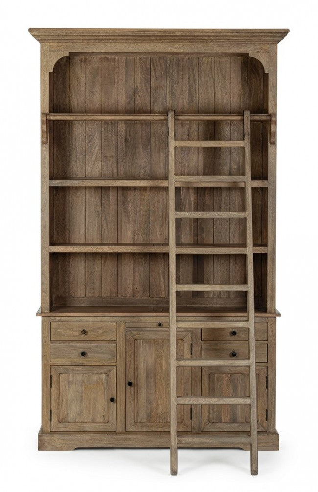 Libreria 3 Ante 4 Cassetti 143,5x40,6x233,7h cm Domitille -3