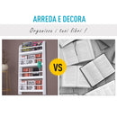 Mobile Libreria da Parete 4 Ripiani 59x12x113 cm in Legno  Bianco-7