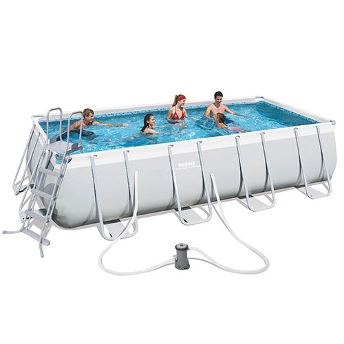 Rechteckiger oberirdischer Pool 488 x 274 x 122 cm Bestway Power Steel Frame 56481  prezzo