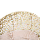 Cuccia in PVC Effetto Rattan per Gatti Ø56x35 cm con Cuscino  Beige-8