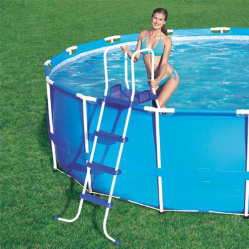 Scaletta Scala Doppia Salita Mod. 58097 per Piscina Fuoriterra Altezza Max 122 Cm Bestway-1