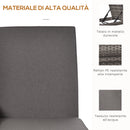 Set 2 Lettini Prendisole con Tavolino in Rattan  Grigio-7