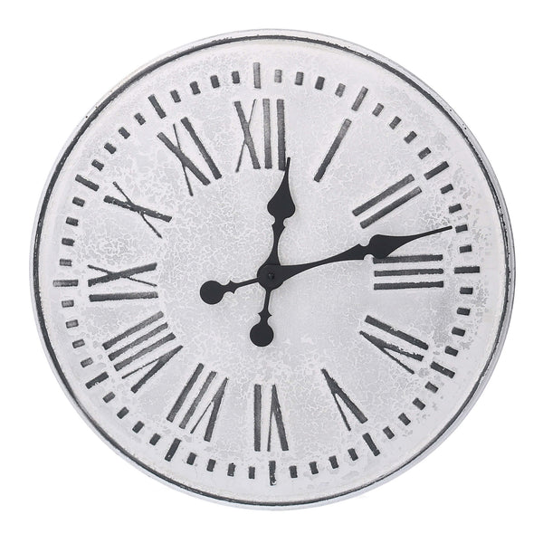 sconto Uhr aus schwarzem und weißem Metall Ø48x4,5 cm