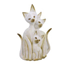 Statuina Gatto in legno bianco marrone cm 26x7xh40-1