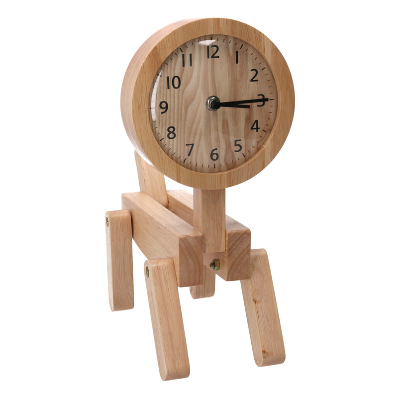 Orologio in legno naturale cm 25x12xh34-1