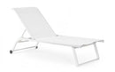 Set 2 Lettini Prendisole da Giardino 70x182x91,5h cm con Ruote Taylor Bianco -2