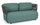 Divano 2 Posti 167x86x79h cm con Cuscini Palmer Antracite/Jade