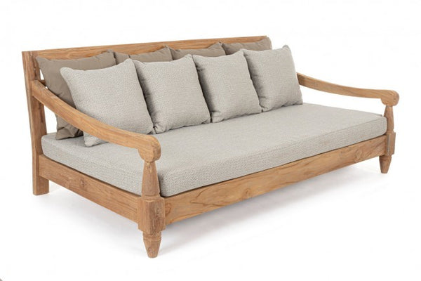 Divano Letto da Esterno Daybed 190x112x81h cm con Cuscini Bali Natural Fsc prezzo