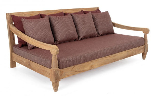 prezzo Divano Letto da Esterno Daybed 190x112x81h cm con Cuscini Bali Wine Fsc