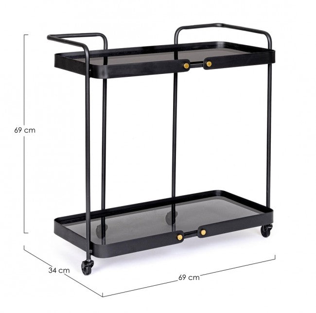 Carrello da Cucina 69x34x69h cm Zeina -2