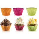 Set 6 Stampi Formine per Big Muffin Americani in Silicone Alimentare Lekue-1