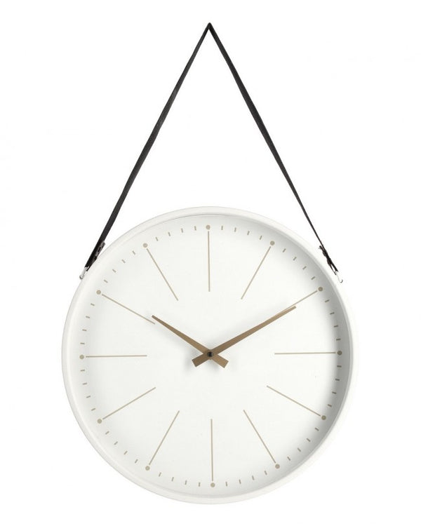 sconto Orologio da Muro 40x6x66 cm Timeline in Legno Bianco