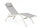 Lettino Chaise Longue da Giardino 65,5x177x105h cm con Cuscino Poggiatesta Krion Lunar