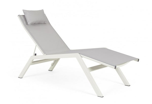 prezzo Lettino Chaise Longue da Giardino 65,5x177x105h cm con Cuscino Poggiatesta Krion Lunar