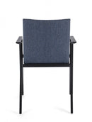 Set 4 Sedie da Giardino 55,5x60x83h cm con Braccioli Odeon Antracite Denim -5