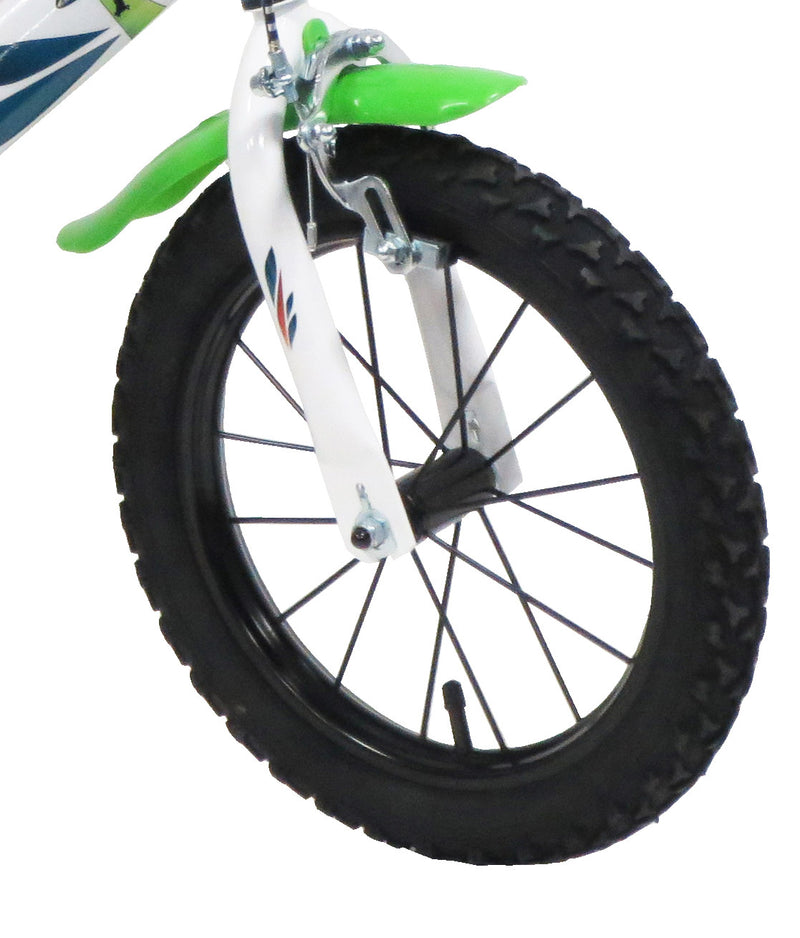 Bicicletta per Bambino 14" 2 Freni  Ufo Bianca/Verde-3