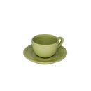 Set 6 Tazzine da Caffè con Piattino Ø7,5xh5 cm in Gres Porcellanato Juliet Verde Pastello-2