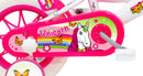 Bicicletta per Bambina 12" 1 Freno Gomme in EVA Unicorno Bianca/Rosa-6