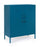 Mobile Basso 2 Ante 40x80x101,5 cm Cambridge in Acciaio Blu