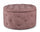 Pouf Contenitore Porta Scarpe Ø 70x40 cm Ernestine in Tessuto Rosa Antico