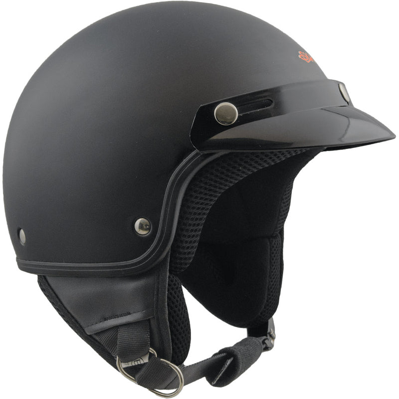 Casco Demi-Jet per Scooter con Frontino SKA-P 1 FH Smarty Nero Gommato -1