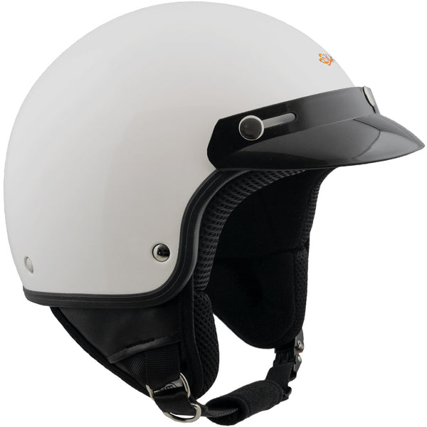 Demi-Jet Helm für Scooter mit Front Ska-P 1 FH Smarty White Metal online