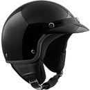 Casco Demi-Jet per Scooter con Frontino SKA-P 1 FH Smarty Nero Metal -1