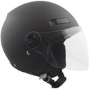 Casco Demi-Jet per Scooter Visiera Lunga SKA-P 1 LH Metropoli Nero Gommato -1