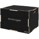 Box Jump Pliometrico a 3 Altezze 76-61-51 cm in Legno Antiscivolo Nero-1