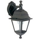 Lampada Applique Piccola in Basso Colore Nero da Esterno Linea Mini Quadrata Sovil-1