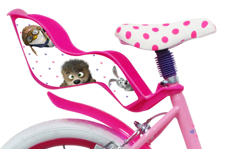 Bicicletta per Bambina 16" 2 Freni  Masha e Orso Rosa-5