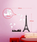 Sticker da Muro Eiffel con Post-It 80x80 cm Plastica-1